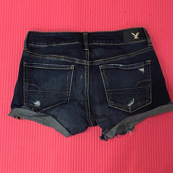 Ca Size 8 dark blue ripped style American Eagle jean shorts - Picture 6 of 6